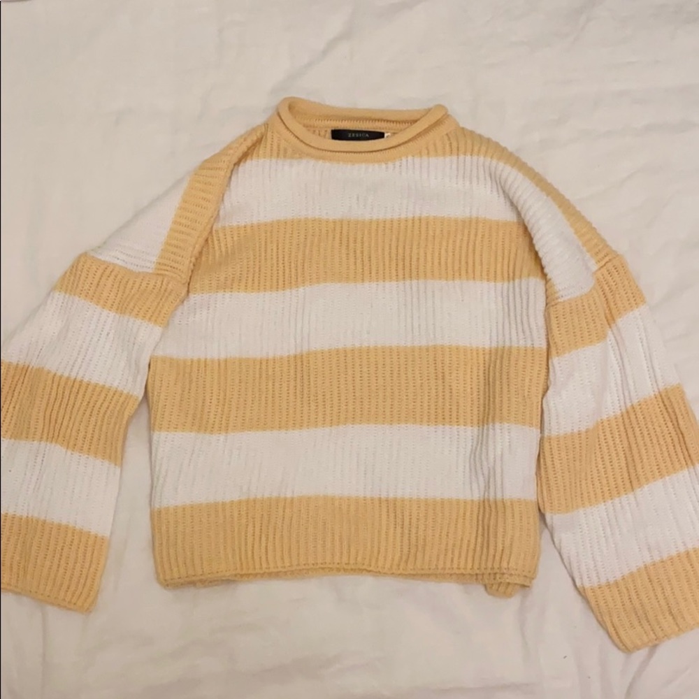 Red and white striped sweater (S)